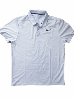Nike Dri-FIT Polo Shirt XL Light Blue Golf Athletic Mens